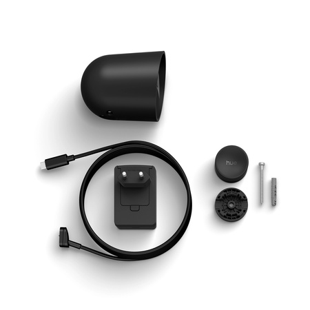 Kabelgebundene Außenkamera IP 2K QHD 1440p CMOS Schwarz Zigbee WiFi SMART Sicherheitskamera Sicher Philips HUE