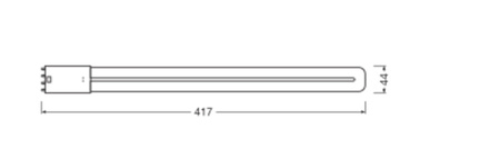 LED-Leuchtstofflampe 2G11 18W = 36W 2300lm 6500K Kalt 140° Dulux Ledvance