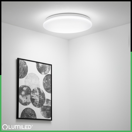 LED-Deckensegel 24W NOTUS 2 Rund IP44 38 cm LUMILED