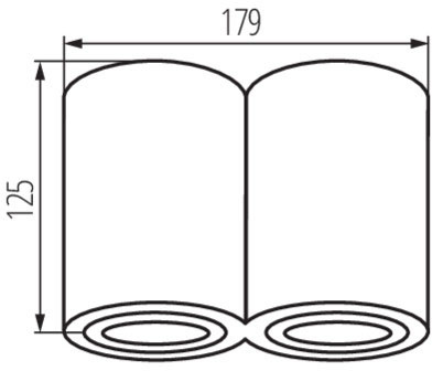 Aufputz-Halogen-bewegliche SPOT-Rundleuchte BORD 2xGU10 mattschwarz IP20 Kanlux
