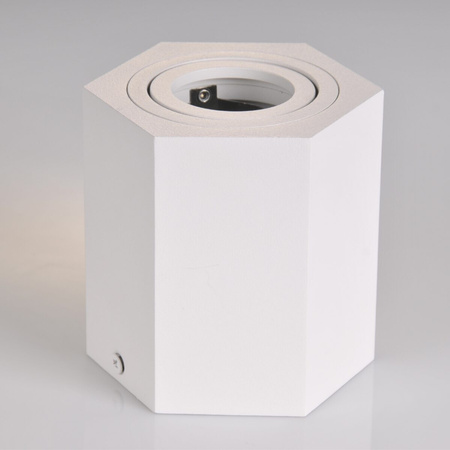 Sechseckige GU10-LED-Deckenleuchte beweglich weiß SPOT für die Deckenmontage