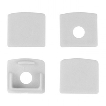 Weißes LED-Anbauprofil aus Aluminium für Gipskarton / Gipskarton 2m mit Ecolight-Diffusor und Endkappen