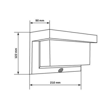 Garten LED Solar Wandleuchte TONY 6500K IP44 mit Bewegungs- und Dämmerungssensor