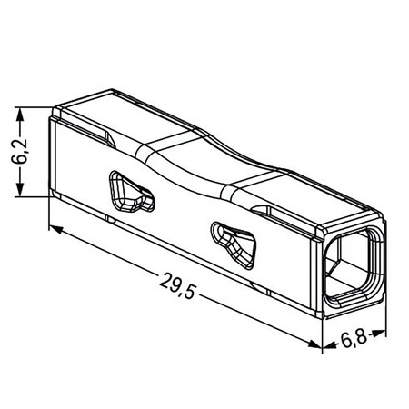 Installationsverbinder Schnellverbinder 2773-2401 Durchgangsloch 2x4mm WAGO