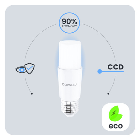 LED-Glühbirne E27 Tubular T45 13W = 100W 1521lm 3000K Warm 200° LUMILED