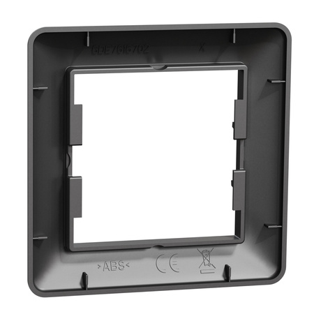 1-fach horizontaler Rahmen für Steckdose Single Asphora Anthrazit