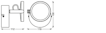 Wandmontierte LED-Deckenleuchte für das Badezimmer 7,5W 200lm CCT 11cm IP44 Dimmbar Silber SMART+ WiFi Sun@Home Ledvance