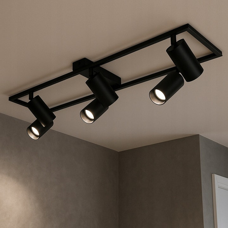 Kronleuchter Deckenleuchte Dekorative 6x GU10 Schwarz Masterled