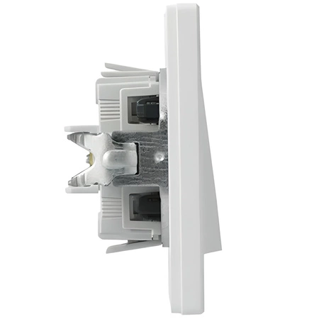 Rolloschalter mit Rahmen doppelt Asfora weiß