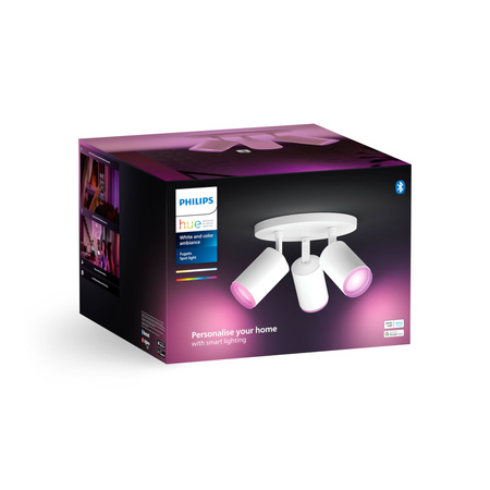 Philips HUE Weiß und Farbe Ambiance Fugato Lampe 3x4.2W Bluetooth Zigbee
