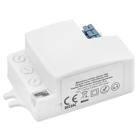 Bewegungs- und Dämmerungssensor Mikrowellen-LED-Sensor IP20 FLAT