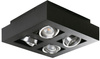 Aufbau-Halogen-Spotleuchte SPOT Movable Schwarz 4xGU10 STOBI Kanlux