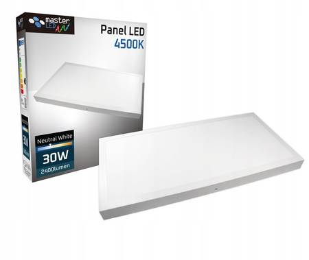 Aufbau-LED-Panel Kassette 60x30cm 30W 2400lm 4500K 120°