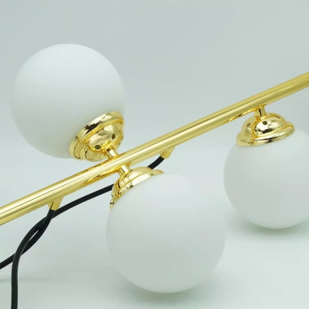 Deckenhängelampe 6xE27 GOLD PALLE Kronleuchter Glasschirme