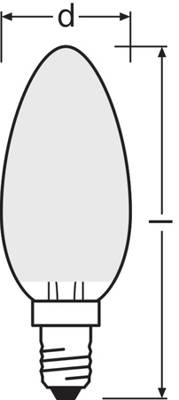 5x LED Lampen E14 B35 4W = 40W 470lm 2700K Wärme 300° OSRAM Filament