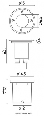 Bodeneinbauleuchte Mix 5725 C Rund GU10 IP67 Su-Ma