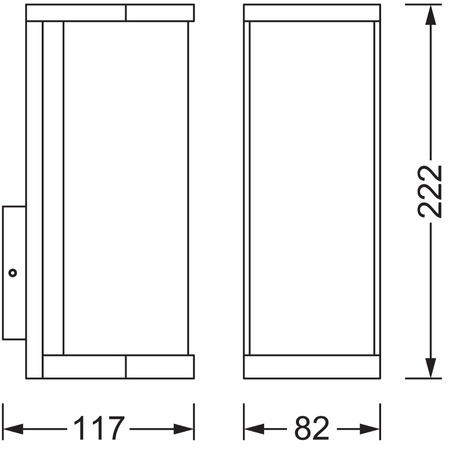 Wandleuchte E27 IP44 Endura TUBULAR LEDVANCE Wand-Fassadenleuchte