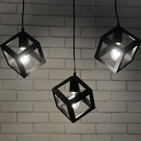 SWEDEN Deckenpendelleuchte 3xE27 Überhang Holz Schwarz GOLDLUX (Polux)