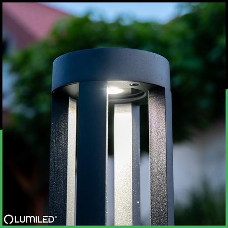 Gartenleuchte 12W, Außenstehleuchte Pollerleuchte 4000K 80cm QUERO LUMILED