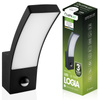 LED-Außenwandleuchte 10W, Fassadenleuchte mit Bewegungsmelder IP44 4000K Schwarz LOGIA LUMILED