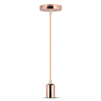 Hängeleuchte E27 Chrom Rose Gold Schirm VT-7448 V-TAC