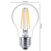 3x LED Lampen E27 A60 8.5W = 75W 1055lm 2700K Warm Glühfaden PHILIPS