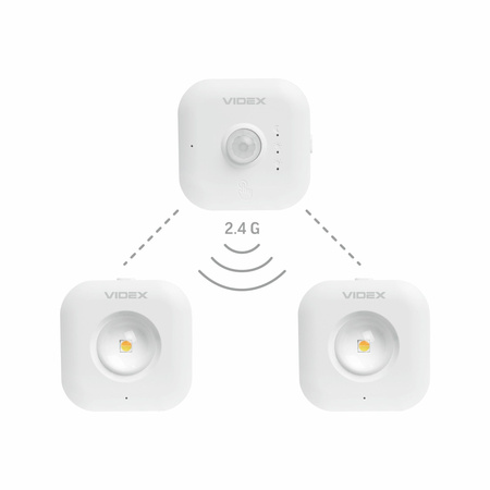 Kabellose LED-Treppenbeleuchtung mit Sensor 1W 70lm CCT 90° 750mAh Weiß VIDEX