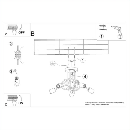 Deckenleuchte Kronleuchter Spider Pendelleuchte 5x E27 Naturholz Weiß Ember Pfirsich Puff SL.1475 Sollux