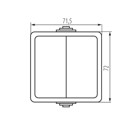 Steckerschalter 10A Quadratisch Grau TEKNO Kanlux