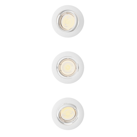 3x LED GU10 Einbauleuchte Aluminium Rund Weiß Peridot Philips