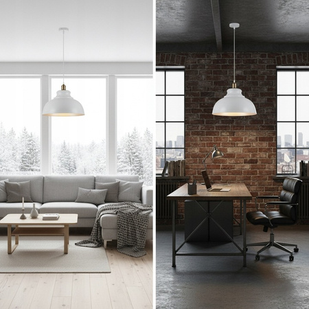 Masterled Deckenleuchte Hängelampe E27 Weiß Kupfer Flara