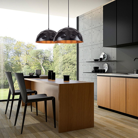 HEMISPHERE 6777 Nowodvorski Schwarz und Gold E27 Stahl Pendelleuchte ?34 cm Modern