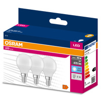 3x LED Lampe E14 P45 4,9W = 40W 470lm 4000K Neutral 200° OSRAM VALUE