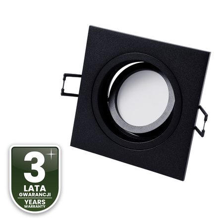 Einbaustrahler GU10, MR16 Einbauspot HALOGEN Quadrat beweglich Schwarz CASSIO LUMILED