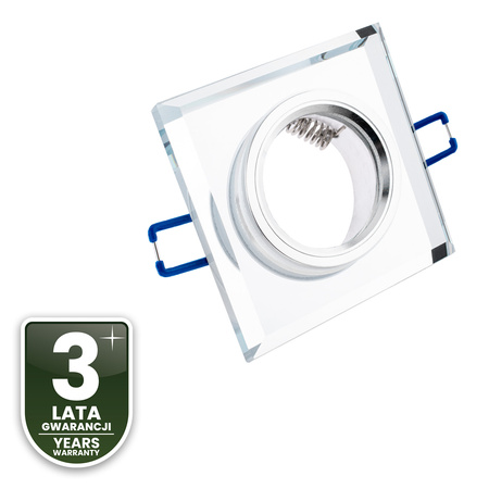 Glas-Einbaustrahler GU10, MR16 Einbauspot HALOGEN Quadrat Fest ARIEL LUMILED