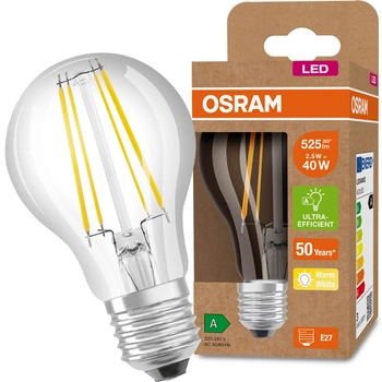 LED Leuchtmittel A60 E27 2,5W = 40W 525lm 3000K Warm 360° OSRAM ULTRA EFFICIENT Filament