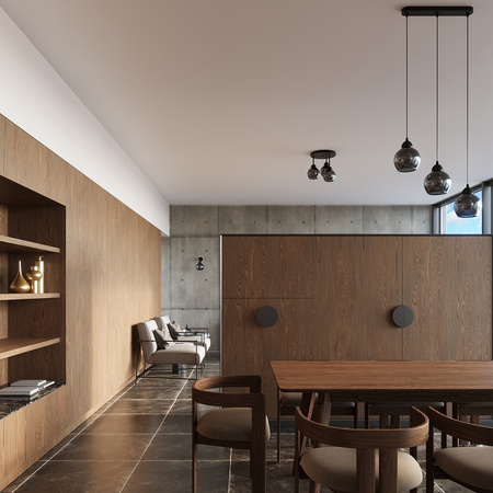 ALINO 3 3xE27 Schwarz Moderne Pendelleuchte für die Decke SOLLUX