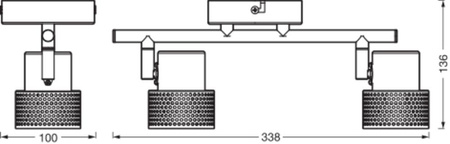 LED Decke Wandlampe Wand montiert Oberfläche Leuchte 6.8W 460lm 3000K Warm Dimmbar Dekorativ Weiß Spot Korken Ledvance