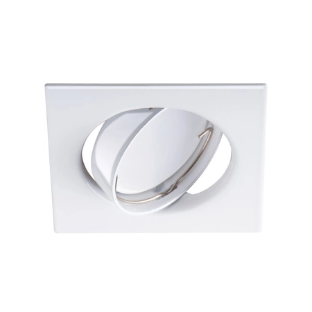 Set aus 3x TRIBIS II GU10 PAR16 10W Quadratische Einbauleuchte Beweglich Weiß + GU10 Leuchtmittel 400lm 3000K Warm KANLUX