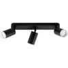LED Spot Deckenleuchte 3x GU10 IP44 ADERO Schwarz Lumiled