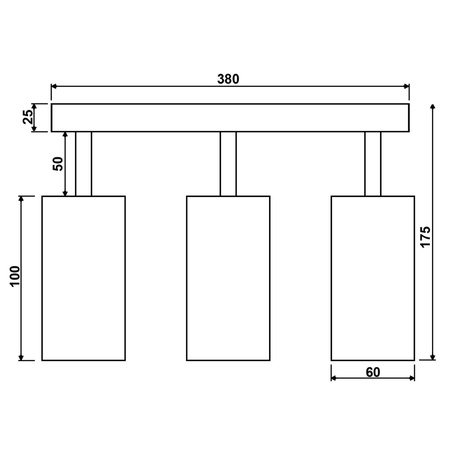 QUALIS SPOT Deckenleuchte Reflektor Halogenleuchte 3xGU10Weiß