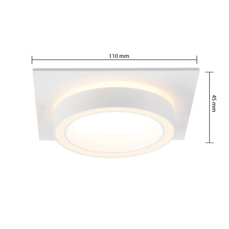 Arcadio Masterled Halogen Spot GX53 Square White Matt Einbauleuchte