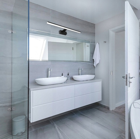 BESTA LED-BADEZIMMER-WANDLAMPE 12W 4000K 50CM IP44 SCHWARZ