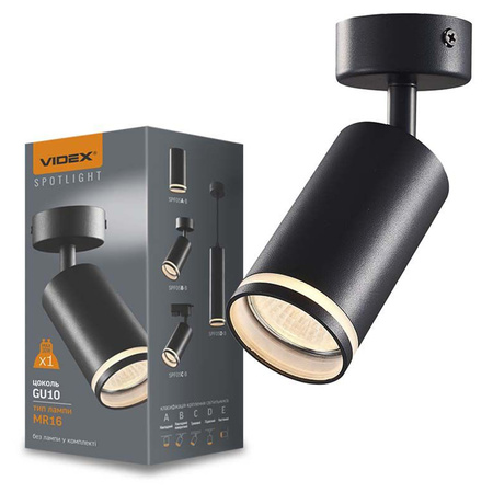 Decke Wandleuchte Wandleuchte GU10 Schwarz Videx