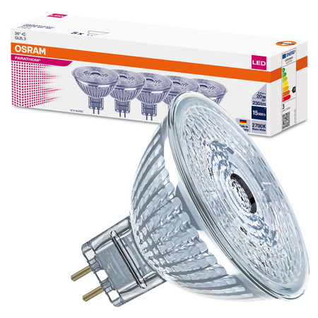 LED-Lampe MR16 Reflektor GU5.3 2.6W = 20W 230lm 2700K Warm 36° PARATHOM Osram