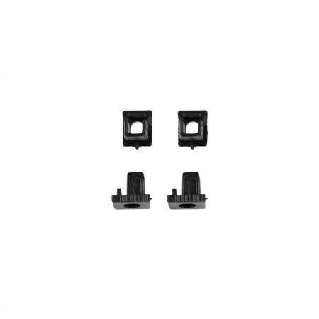 Aluminium LED Flächenprofil Schwarz 2m mit transparenter Abdeckung für LED Streifen + Kappen NW Ecolight Serie