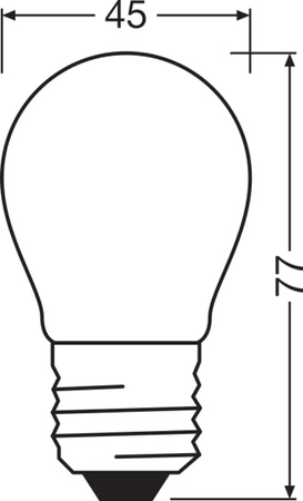 LED Lampen P45 E27 2.8W = 25W 250lm 2700K Warmweiß FILAMENT DIMMABLE LEDVANCE