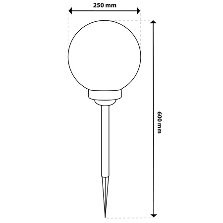 Solar-LED-Lampe, Solar Gartenleuchte IP44 6500K 25cm Kugelleuchte Weiße ATRIS LUMILED
