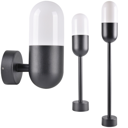 Gartenpfosten HORTEN 1x E27 44 cm GOLDLUX (Polux) Schwarz 314154