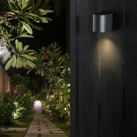 Wandleuchte Außen GU10, Garten-Wandleuchte Schwarz ALLIUM LUMILED